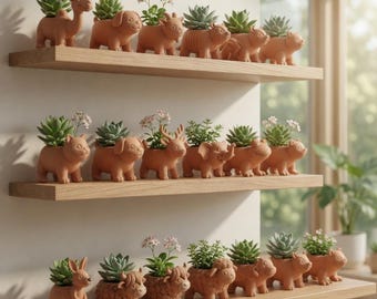 Mega Animal Planter V2.0 STL 20+ Bundle |  3D Print Files (Digital Download)