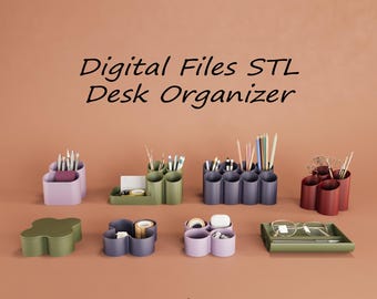 Organizador de escritorio moderno (archivos STL)