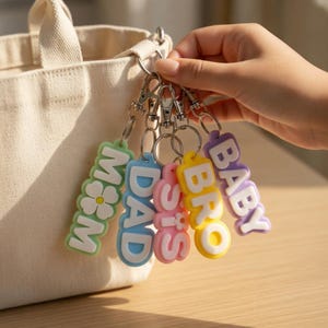 Keychain Bundle (Family) STL & 3MF Colorful – 3D Printable Keychains