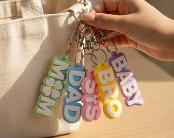 Keychain Bundle (Family) STL & 3MF Colorful – 3D Printable Keychains