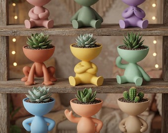 Bundel met plantenbak x9 STL-3MF | Vetplantenbak 3D-afdrukbaar