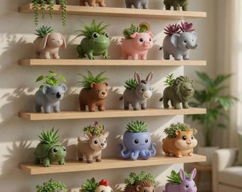 Mega Animal Planter STL Bundle (20 Teile) | 3D Druck Blumentöpfe