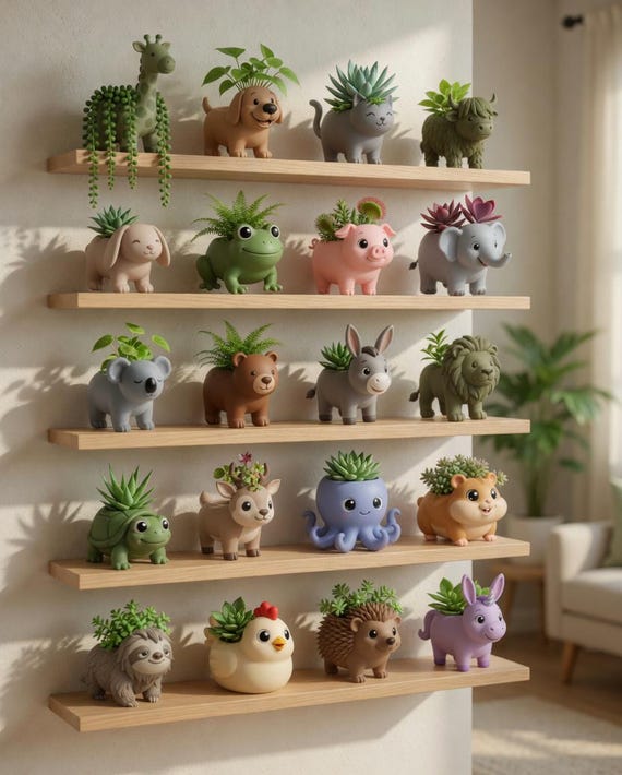 Mega Animal Planter STL Bundle (20 pieces) | 3D Print Plant Pots