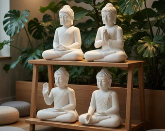 STL-bundel Boeddhabeeld | 3D-afdrukbare zen-meditatiefiguren | Spiritueel decor SBL