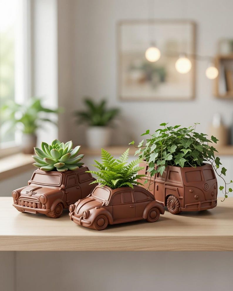 Vintage Car Planter & Desk Organizer | 3D Printable Digital File (STL ...