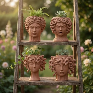 Paquete de archivos STL de macetas Medusa (4 diseños) / Maceta imprimible en 3D