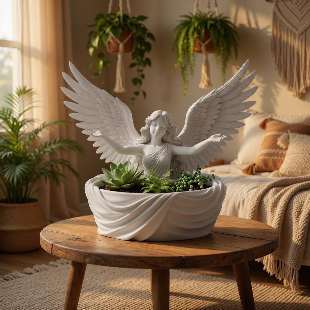 Angel Planter STL & 3D Print Angel Pot - Etsy