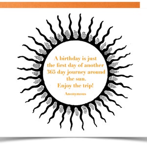 Birthday Card - Trip Around The Sun