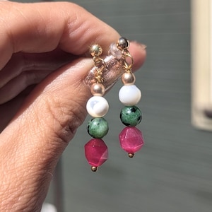 Self-Love Radiance Earrings | Self-Worth, Confidence & Joy with Ruby Zoisite and Rose Pink Tiger Eye