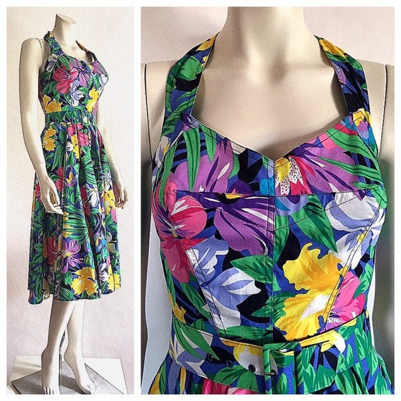 vintage Rhonda Harness Hawaiian tropical floral su