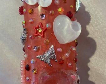 RED Junk Lighter Case | Handmade Resin Lighter Holder | Cute Gift for Her