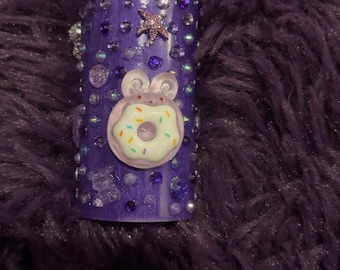 Purple Junk Lighter Case | Handmade Resin Lighter Holder | Gift for Her