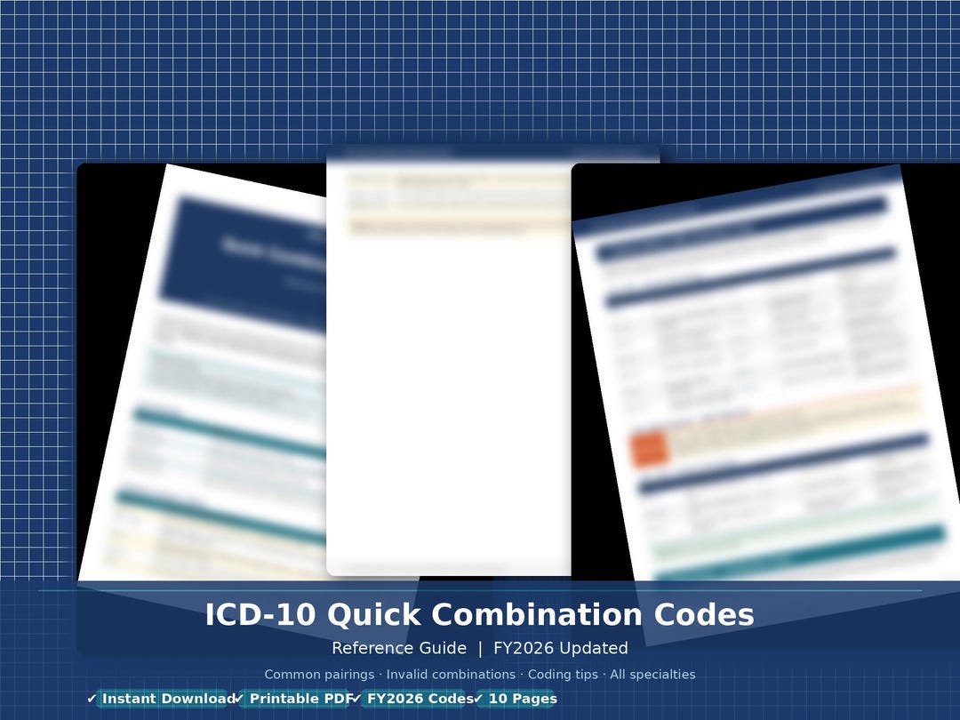 ICD-10 Combination Codes Quick Reference Guide | FY2026 Updated ...