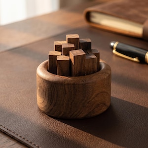 Difusor de aceites esenciales sin batería, difusor de madera de nogal negro para escritorio, decoración minimalista de aromaterapia, regalo de inauguración de casa