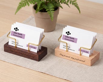 Tarjetero, soporte moderno para tarjetas de escritorio, expositor de tarjetas para mostrador de recepción, organizador de mostrador de oficina