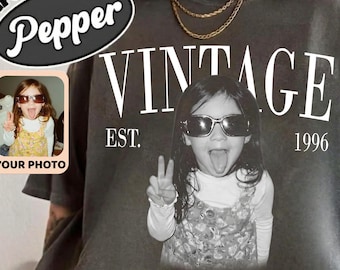 Camiseta vintage personalizada con foto de Comfort Colors®, camiseta personalizada para el 30 cumpleaños 23asd