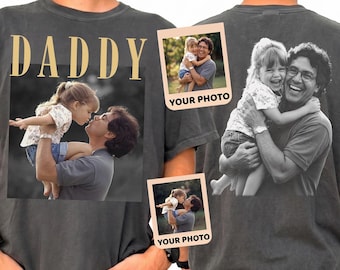 Camiseta Comfort Colors® personalizada con foto para papá, camiseta con foto personalizada para papá, regalo de Navidad