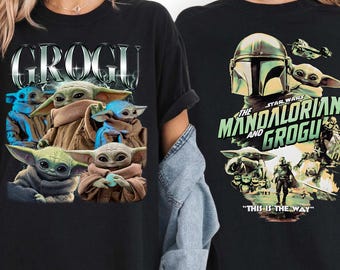 Maglietta Comfort Colors® Grogu Star Wars, maglietta del film The Mandalorian, cacciatore di taglie