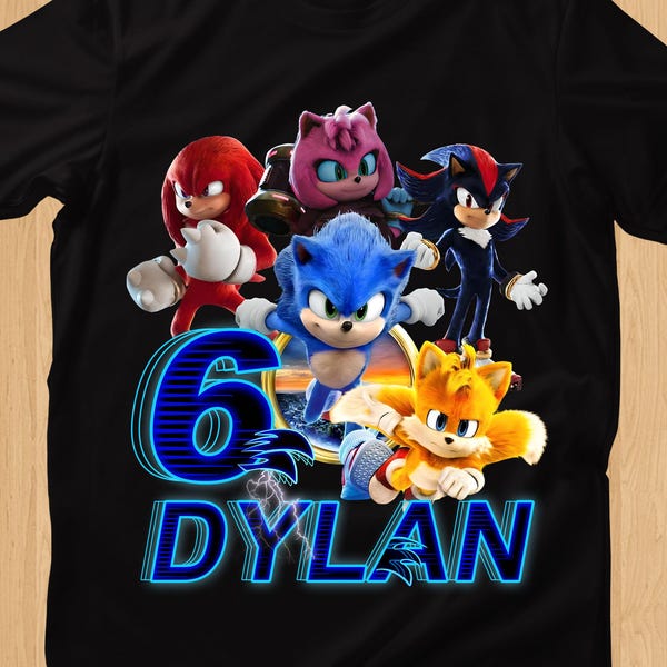 Custom Sonic Birthday Shirt: Personalized Family Matching Outfit 23dscv