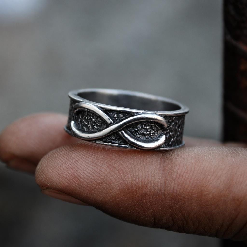 silver925 インフィニティストーン 重厚 幅広 27号 リング 指輪 Infinity stones ring - Etsy 日本