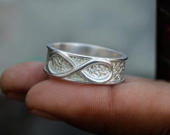 Dragonball Goku time ring,Goku Black Time ring,Sterling Silver 925 Black .Unisex Texture Band