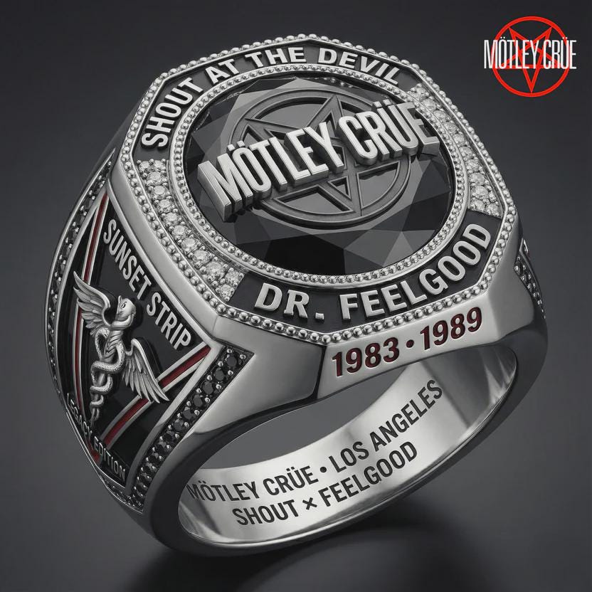 ヴィンテージ　MOTLEY CRUE モトリークルー　ロック　公式　指輪　リング Motley Crue Ring - Etsy