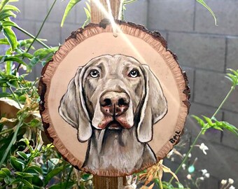 Personalized Pet Portrait, Christmas Gift, Custom Dog Ornament, Colored Pencil Painting,  Furbaby Gift, Pet Memorial, Loving Memory