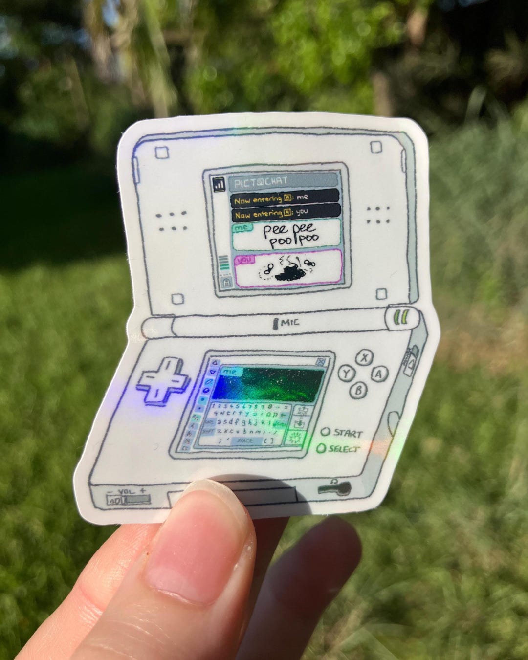 Pictochat DS | Holo Sticker - Etsy