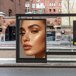 Luxury Makeup Portrait Set of 4 | Feminine Beauty Wall Art | Digital Download Print