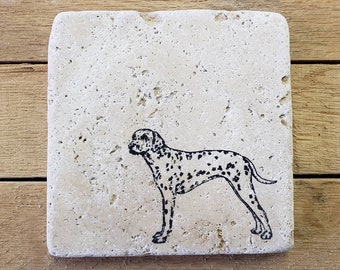3.5 inch Square Free Shipping Dalmatian Fine Art on Coasters