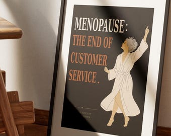 Sin existencias emocionales: póster divertido sobre la menopausia