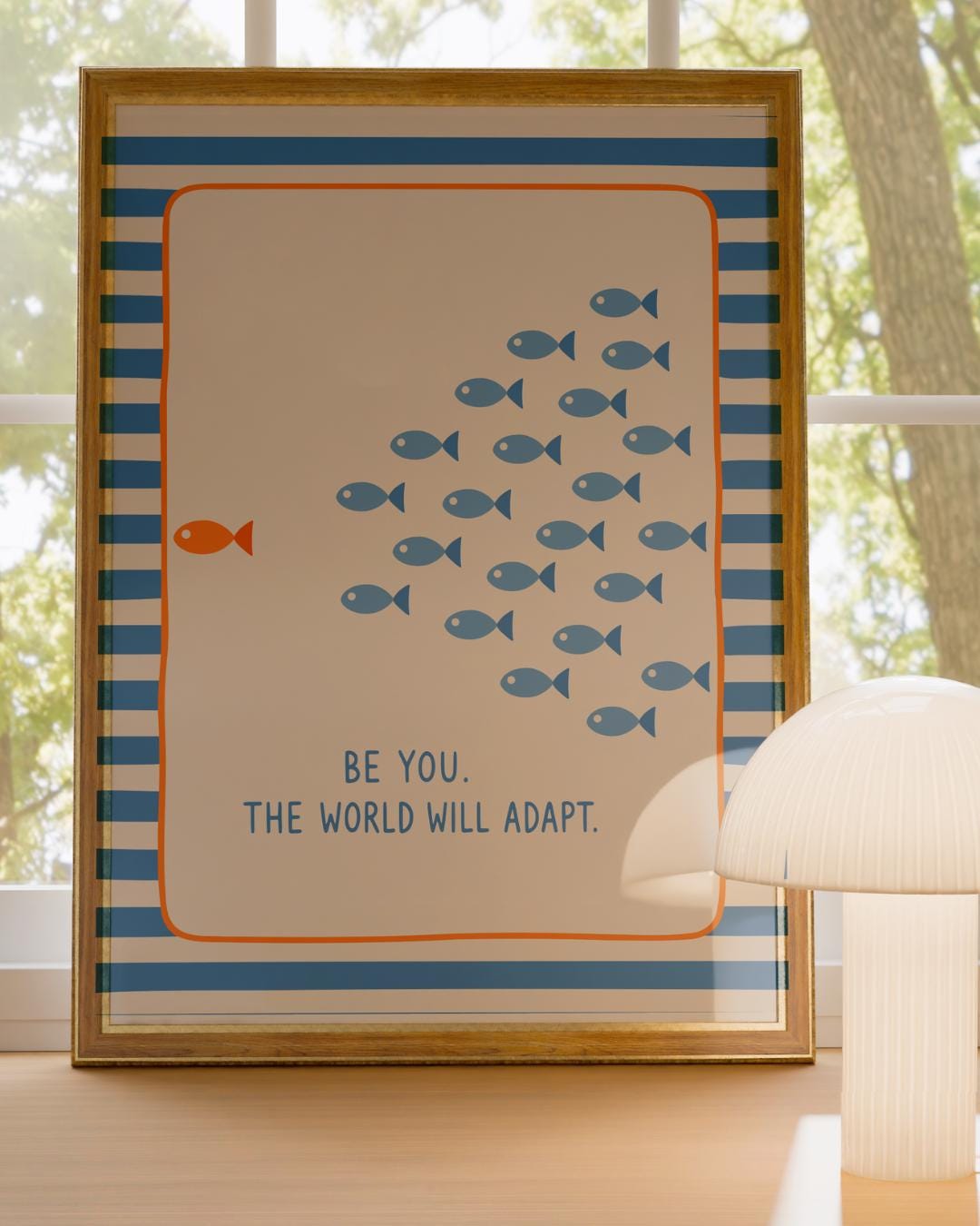 Motivational Fish Poster, Minimalist Inspirational Decor, Modern ...