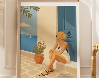Mañana mediterránea – Decoración de pared veraniega costera