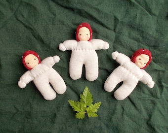 HECHO A PEDIDO Bebés de seta de bolsillo, muñecos de abrazo Waldorf