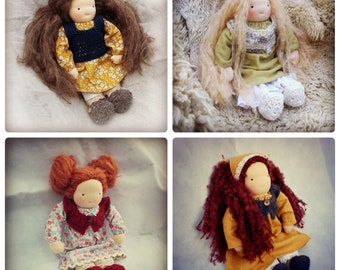 MADE TO ORDER 16" Waldorf Steiner doll, made from natural materials