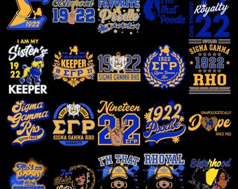 I'm That Poodle Png Bundle, Sigma Gamma Rho 1922 Poodle Girl Sublimation, Black Sorority Greek Life Shirt PNG, Black Sorority Greek Life