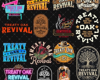 10+ Treaty Oak Revival PNG Bundle, Texas Country Music, No Vacancy, Revival Western PNG, Retro Bar Cowboy, Rock Band PNG, Music Lover