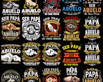 15+ 面白いおじいちゃん Ser Papa Es Un Honor Ser Abuelo No Tiene Precio スペイン語 PNG バンドル、父の日 PNG、お父さんへのギフト