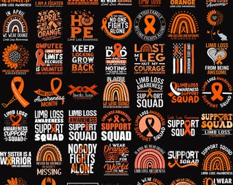 40+ Bewusstsein für den Verlust von Gliedmaßen PNG-Bundle, Amputierte Krieger Sublimation Design, digitaler Download DIY