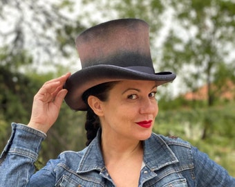 Classic top hat, top hat men, top hat women, felt top hat, high hat, edwardian hat, victorian hat, kentucky derby top hat, royal ascot hat