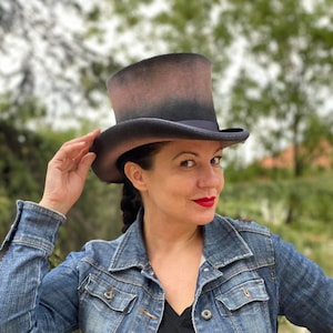 Classic top hat, top hat men, top hat women, felt top hat, high hat, edwardian hat, victorian hat, kentucky derby top hat, royal ascot hat