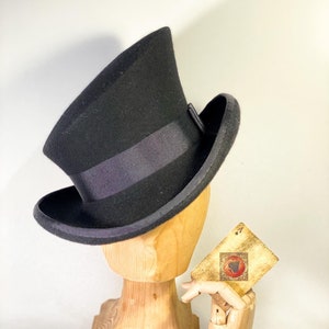 Asymmetric top hat, custom hat, felt hat men, felt hat women, great gatsby hat, art deco hat, 20s hat, steam punk top hat, art nouveau hat