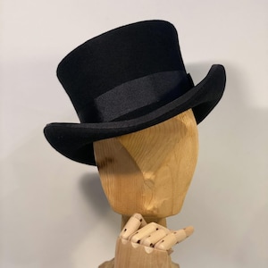 Top hat, wool felt hat, women men hat, unisex hat, victorian hat, edwardian hat, steam punk hat, top hat, low top hat, topper