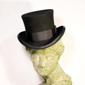 Classic top hat, wool felt hat, men hat, unisex hat, victorian hat, edwardian hat, steam punk hat, top hat, dickensian, regency top hat