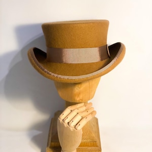 Low top hat, wool felt hat, women men hat, unisex hat, victorian hat, edwardian hat, steam punk hat, top hat, ascot hat, kentucky derby hat