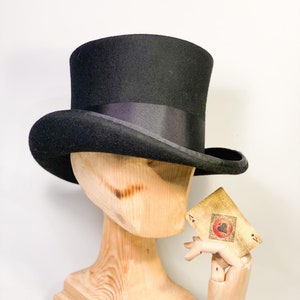 Classic top hat, wool felt hat, women men hat, unisex hat, victorian hat, edwardian hat, steam punk hat, top hat, dickensian, zylinder hut