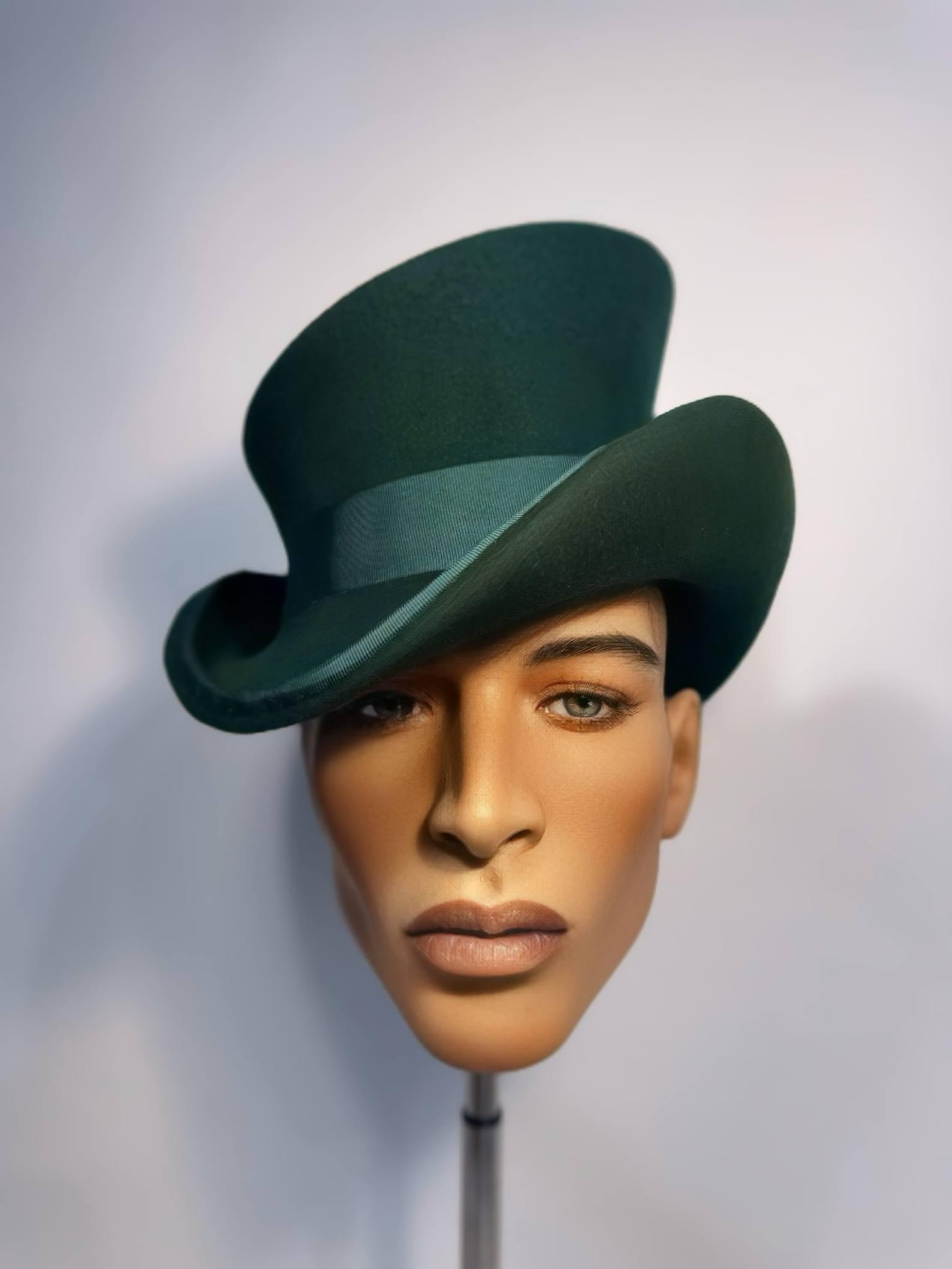 Asymmetric Top Hat, TWISTED Brim, Wool Felt Hat, Women Men Hat, Unisex ...