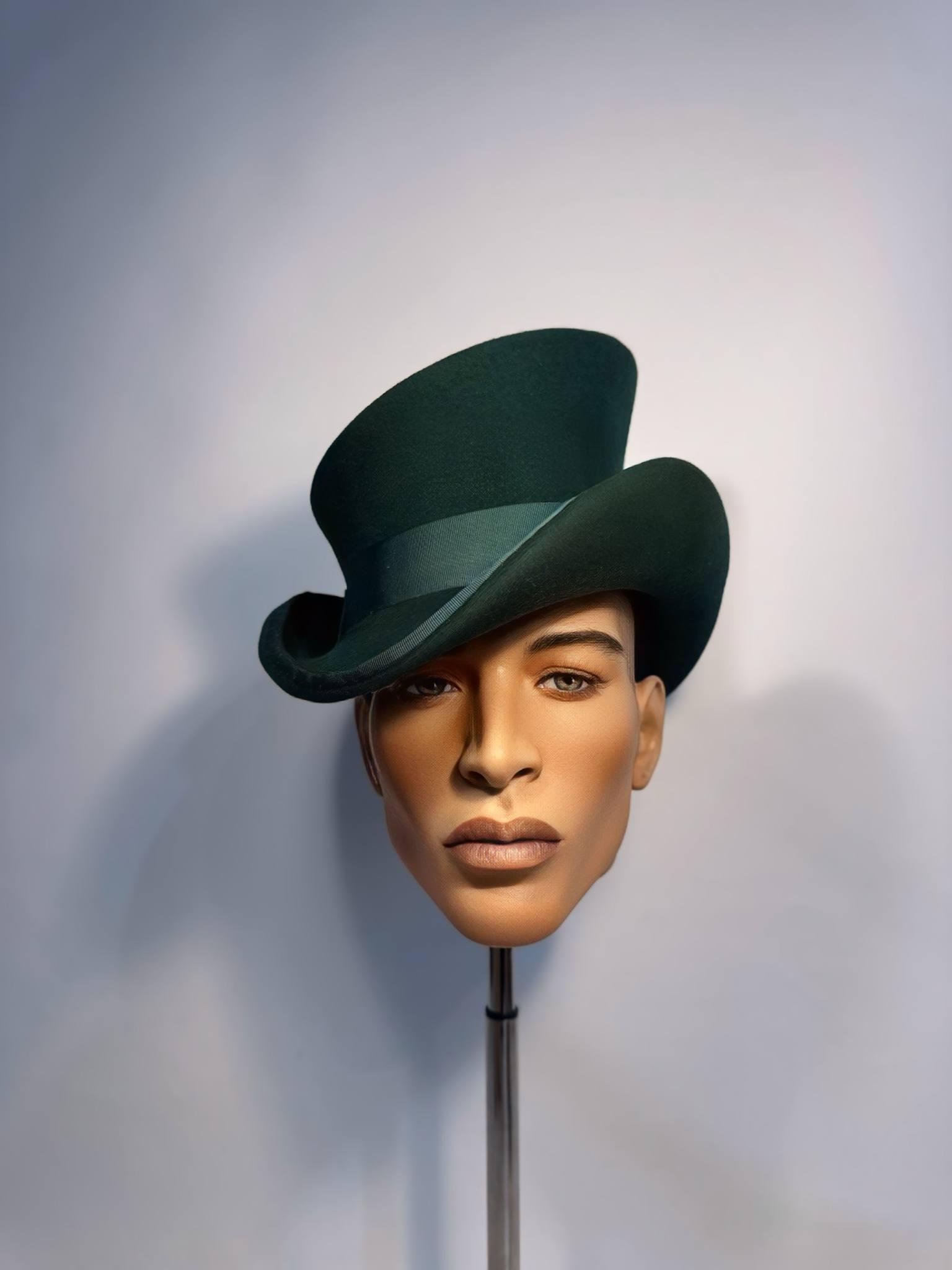 Asymmetric Top Hat, TWISTED Brim, Wool Felt Hat, Women Men Hat, Unisex ...