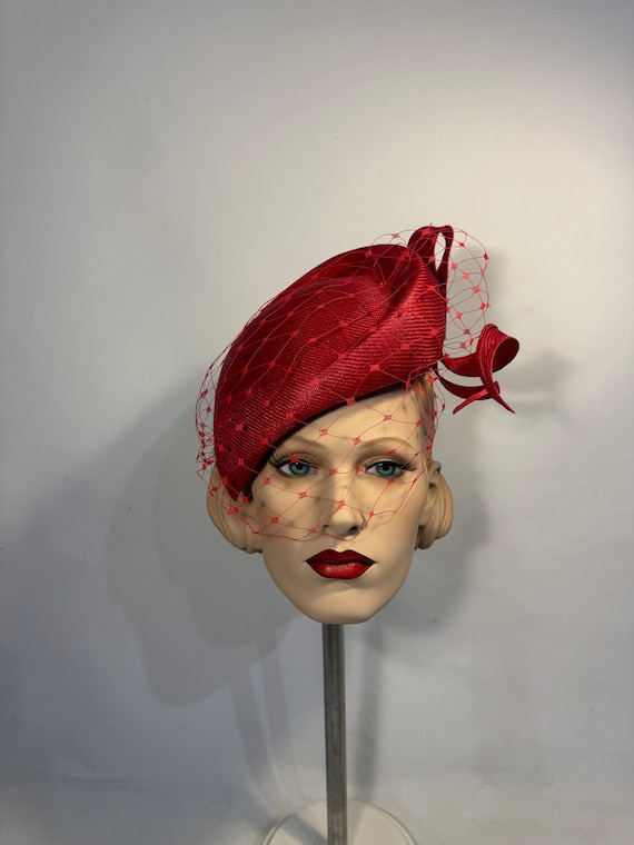 As seen on Kate hat / millinery / fascinator. Custom made Couture Parasisal Fascinator With Bow, Headpiece, Old Gold  main image 2