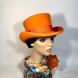 Low top hat, medium short top hat, Burningman festival hat, wool felt hat, women men hat, unisex hat, victorian hat, steam punk hat